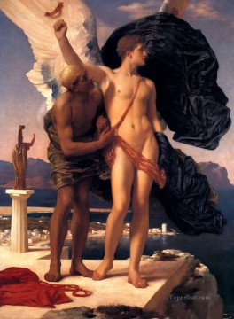  Leighton Canvas - Icarus Academicism Frederic Leighton